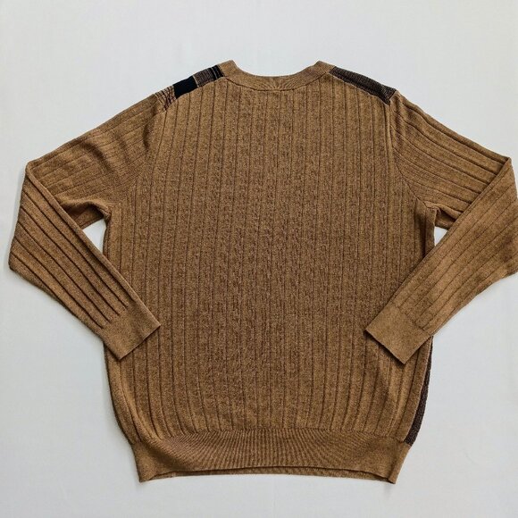 PERRY ELLIS Men's Textured Vertical Stripe Crewneck Sweater. Size XLT - Picture 5 of 6